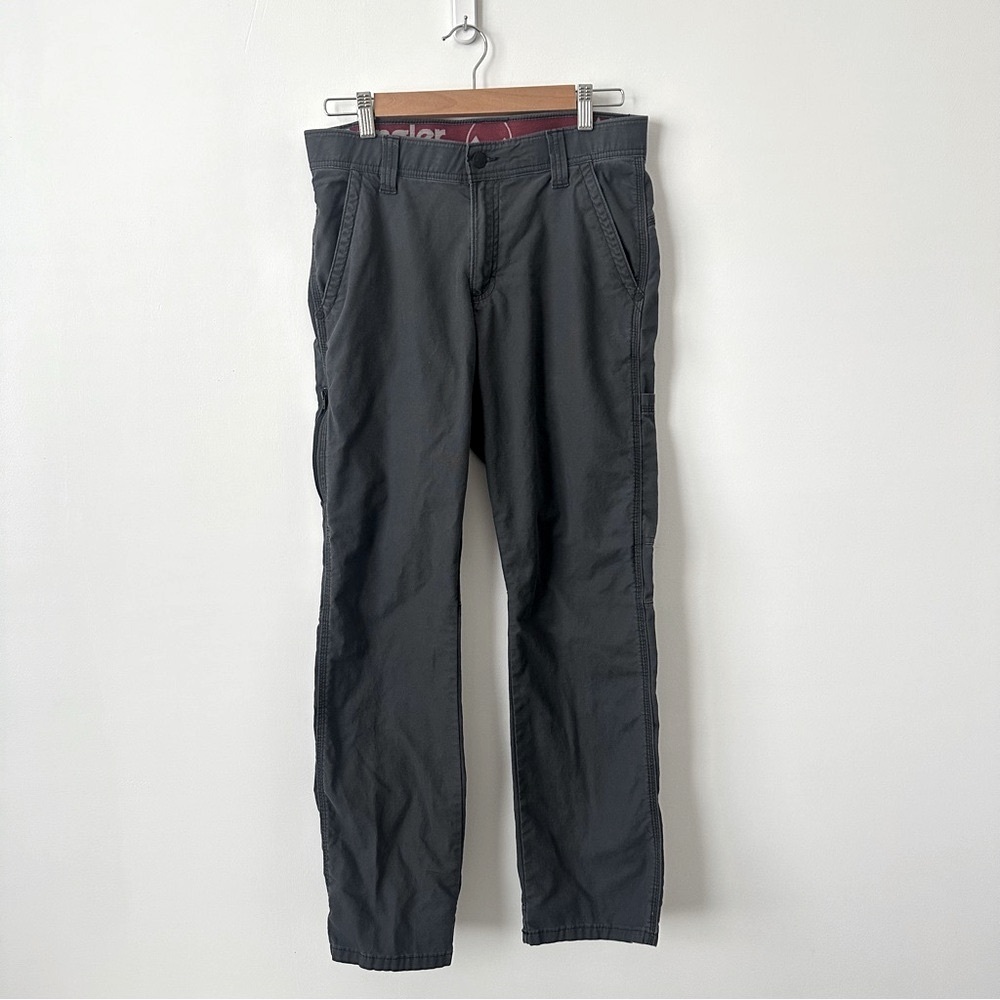 Wrangler Gray Chinos Classic Straight-Leg